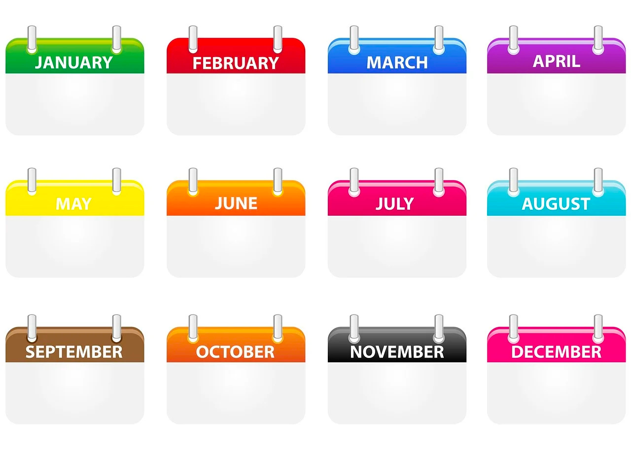 calendar cartoon months individual month page calendar