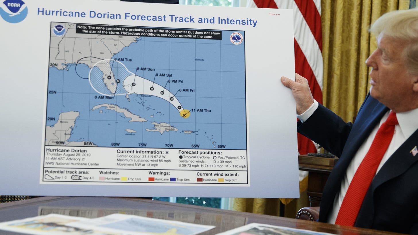 NOAA Says Trump Was Right About Hurricane Dorian's Threat To Alabama : NPR