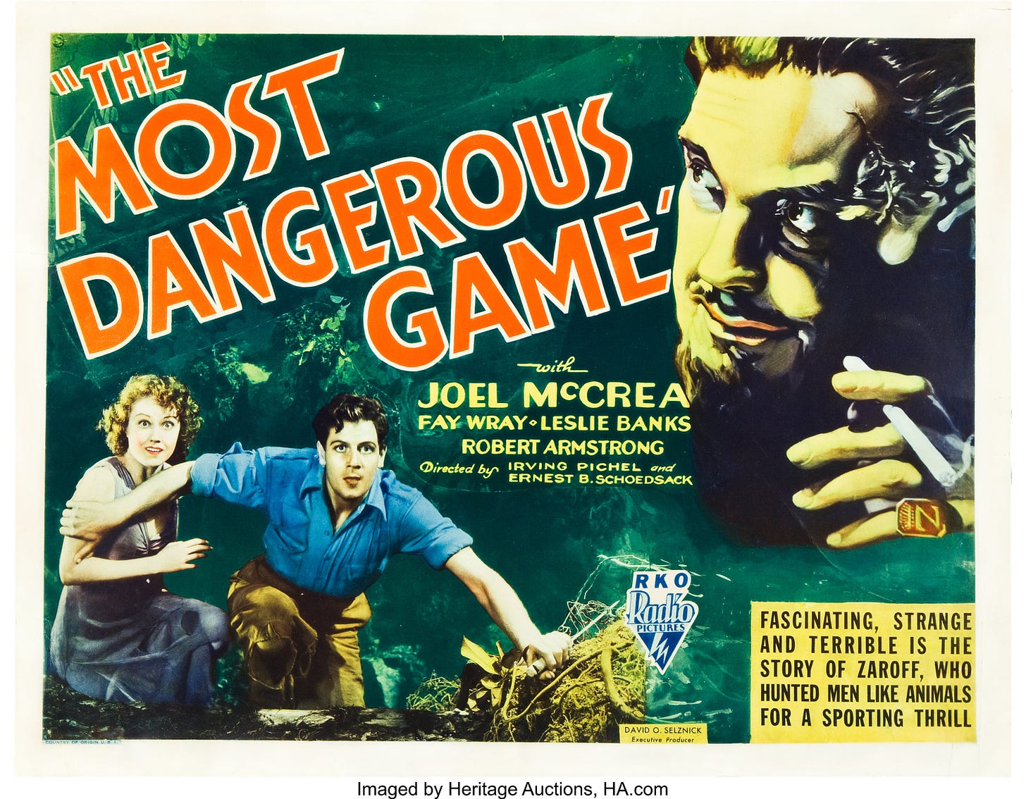 The Most Dangerous Game (RKO, 1932). Half Sheet (22&quot; X 28&quot;).. ... | Lot  #83393 | Heritage Auctions
