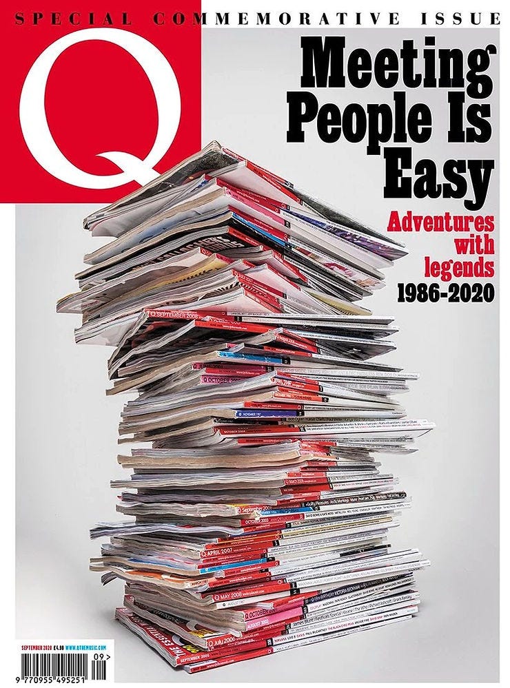 A pile of Q magazines