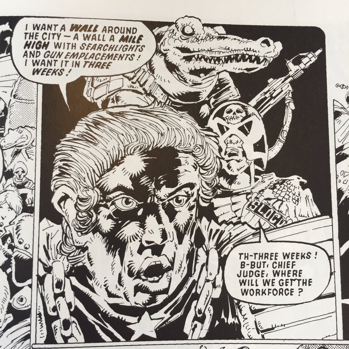 Tim Pilcher on Twitter: &quot;Hmm...does the mad Chief Judge Caligula remind you  of anyone? #JudgeDredd @2000AD #Trump… &quot;