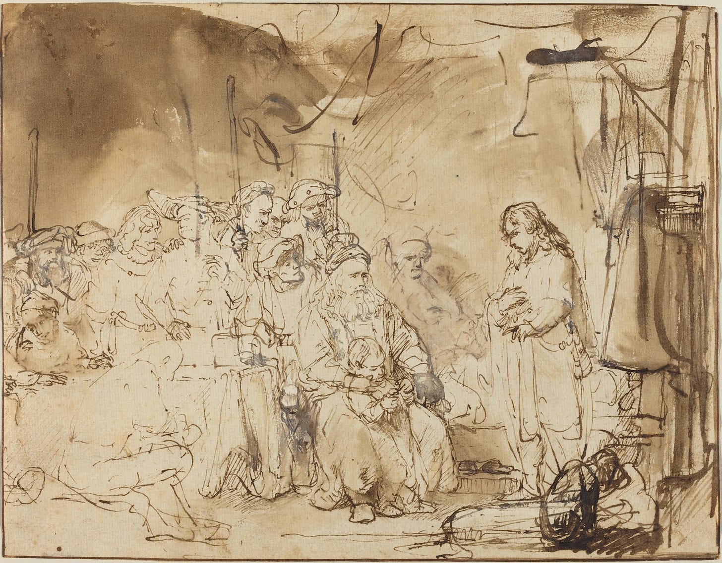 Joseph Recounting His Dreams (early 1640s)Joseph Recounting His Dreams (early 1640s) by Rembrandt van Rijn