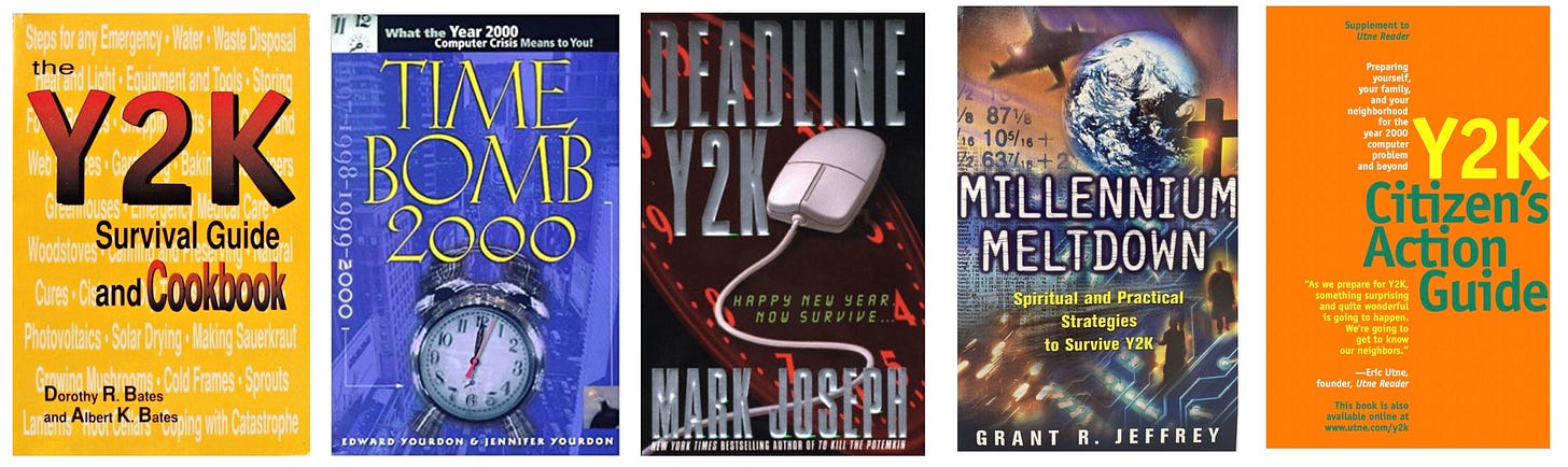 Several book covers for Y2K Survival books
