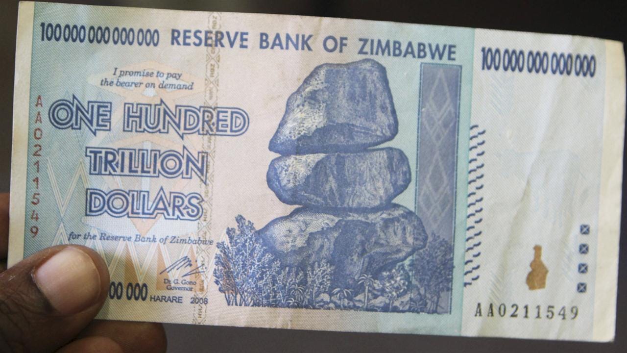 Zimbabwe's 100-Trillion-Dollar Note Gains in Value