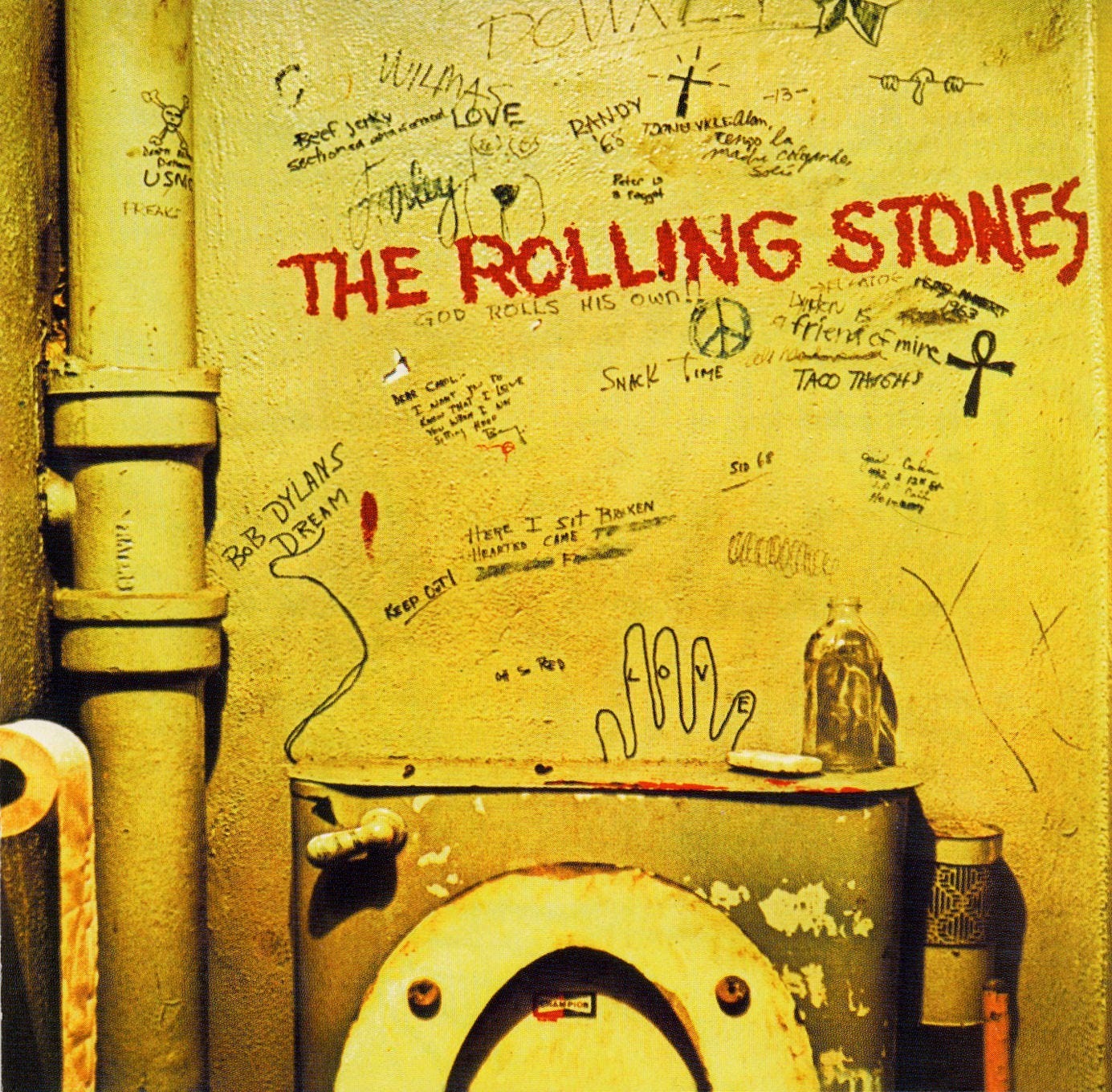 The Rolling Stones “Beggars Banquet” Dirty Bathroom Toilet Album Cover  Location | FeelNumb.com
