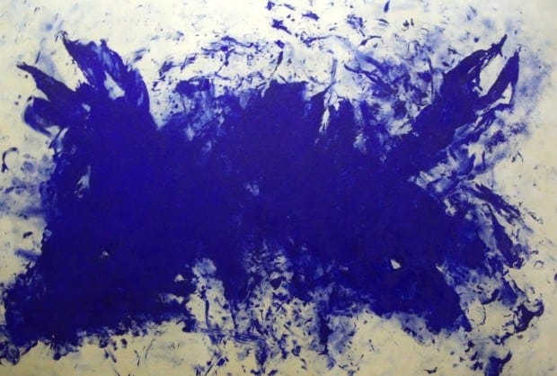 Yves Klein - Big Blue Anthropometry in gallery , 1960 Blue Yves Klein