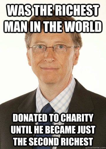 Was the richest man in the world donated to charity until ...