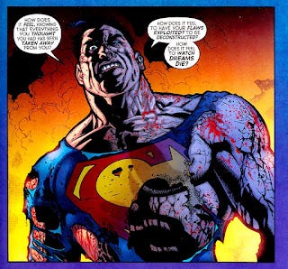 Superman talking the Elite down
