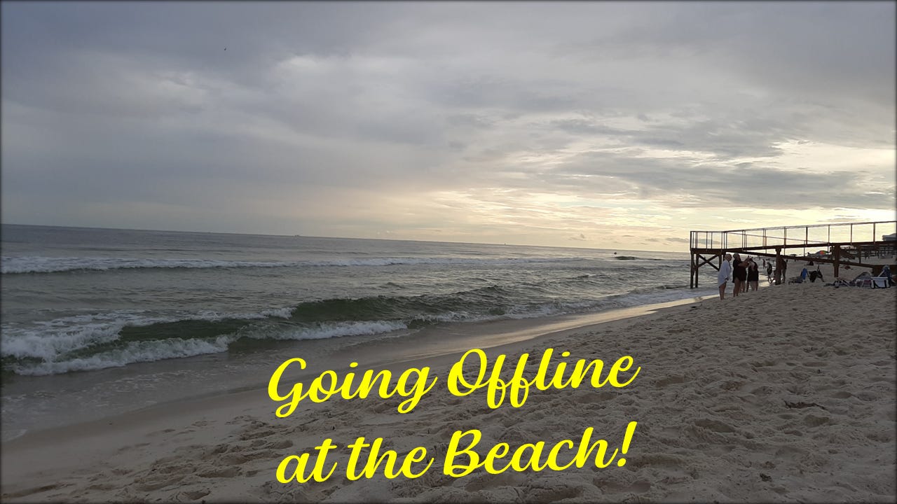 Unplugging from the Internet: Going Offline at the Beach_Daniel D substack_A Ghost in the Machine_08-06-2022_photo of beach and ocean and nature
