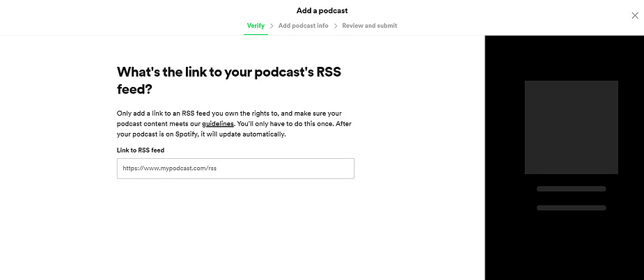 Adding / Publishing Your Podcast to Spotify
