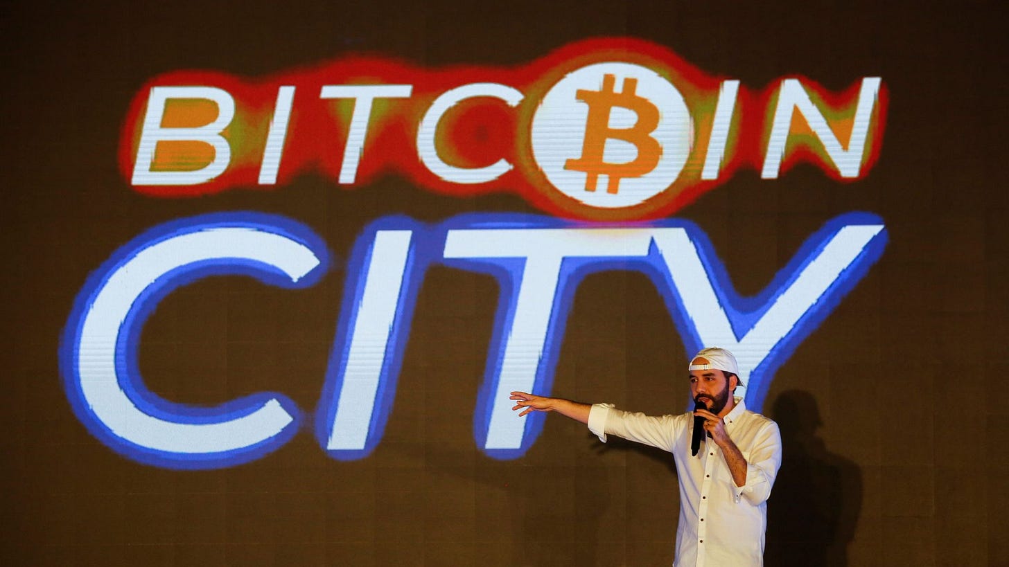 El Salvador&#39;s president pledges to build &#39;Bitcoin City&#39; at base of a  volcano | Science &amp; Tech News | Sky News