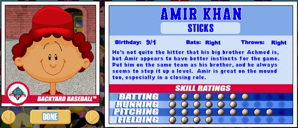 Image result for Amir Khan backyard baseball 2001