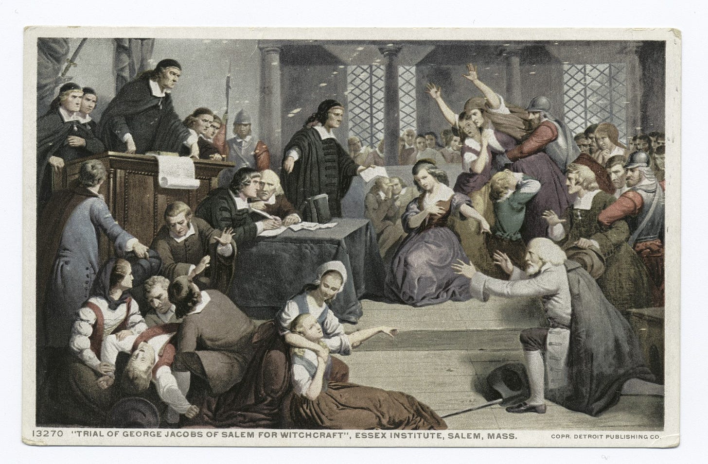 Salem witch trials: Pandemonium in the courtroom as people point and faint