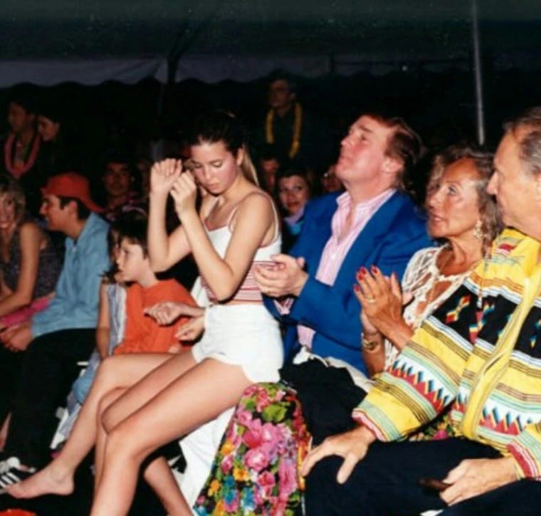 Trump getting a lap dance from his 15 year old daughter
