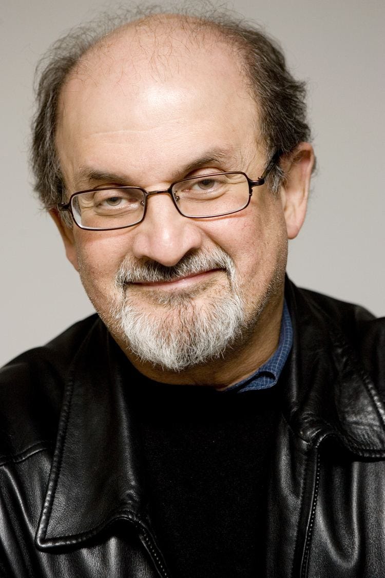 A portrait of author Salman Rushdie