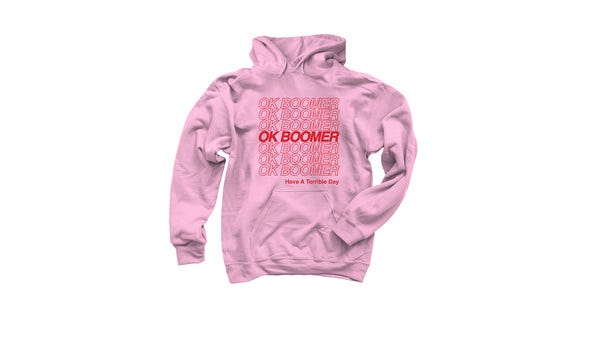 Shannon O’Connor’s OK BOOMER hoodie - Credit: Shannon O’Connor