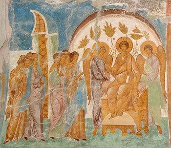 Parable of the virgins. Fresco by Dionysy.