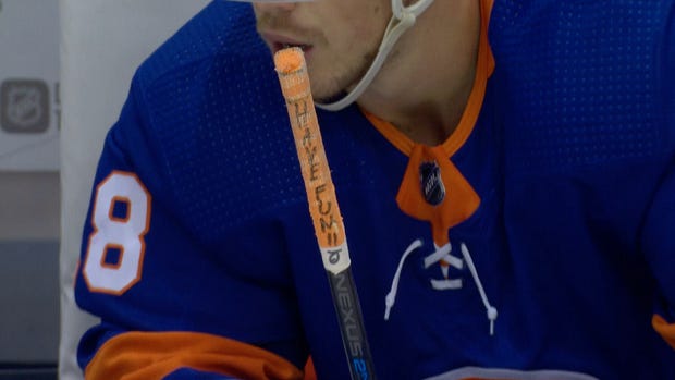 Anthony Beauvillier writing 'have fun!' on his stick is such a ...