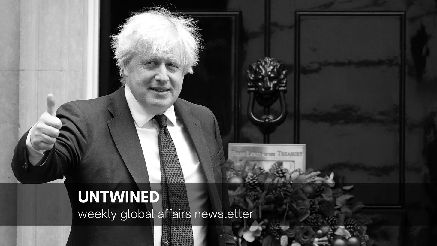 United Kingdom Prime Minister Boris Johnson outside his 10 Downing Street residence. (Original image: Twitter/@BorisJohnson)