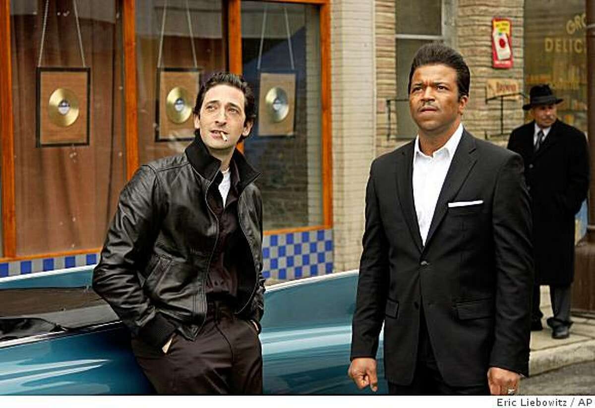 In this image released by Sony TriStar Pictures, Adrien Brody portrays Leonard Chess, left and Jeffrey Wright portrays Muddy Waters in a scene from, "Cadillac Records." (AP Photo/Sony TriStar, Eric Liebowitz) ** NO SALES **