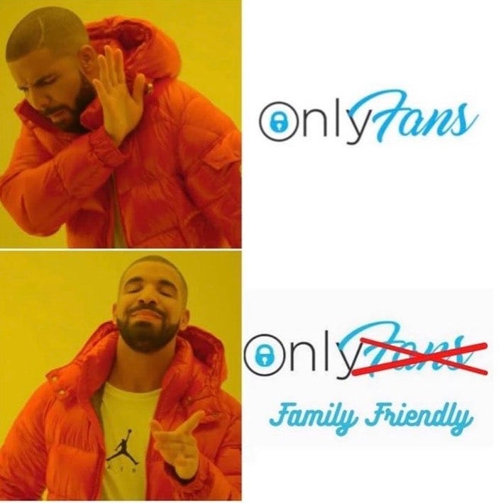 OnlyFans Meme - Adult Content Ban - Daily Status