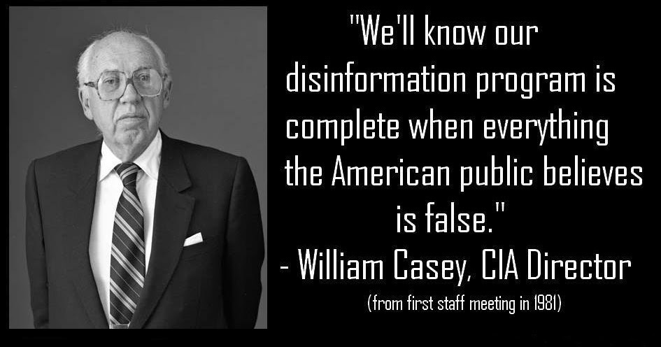 Paradigm Shift: We'll know our disinformation program is complete when everything the American ...