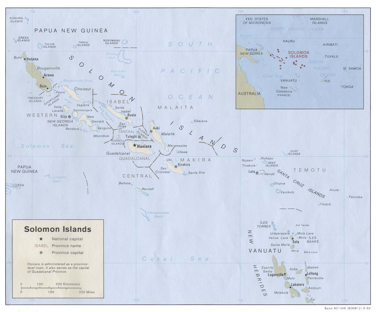 Map of the Solomon Islands (Image: U.S. Central Intelligence Agency, Public domain, via Wikimedia Commons)