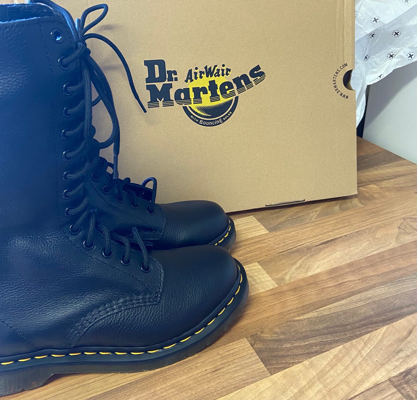 A pair of Dr. Martens boots