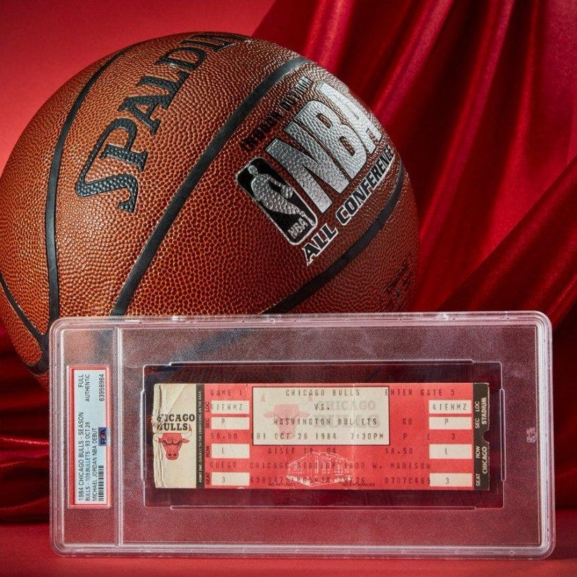 Unused ticket to Michael Jordan's debut game sells for $468,000