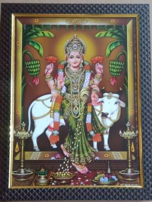 FRAMTASTIC God Sri Gruha Lakshmi with cow / Laxmi Devi / Gruhalakshmi  Religious Frame Price in India - Buy FRAMTASTIC God Sri Gruha Lakshmi with  cow / Laxmi Devi / Gruhalakshmi Religious