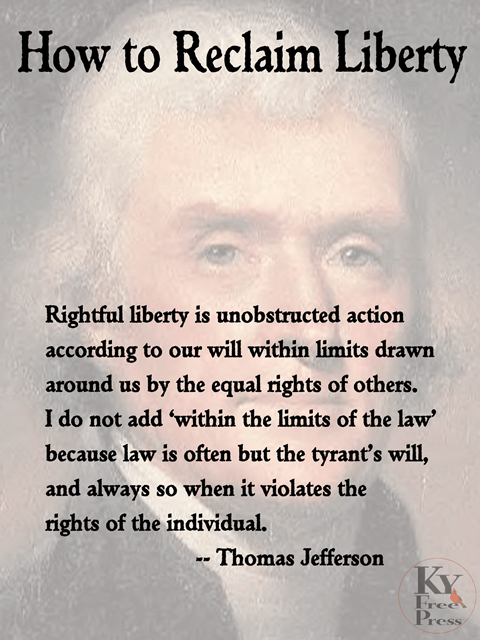 Can we reclaim liberty? Is it possible, as far down the road as we find ourselves? As John Adams so eerily prophesied, "Liberty, once lost, is lost forever." We must act as though he was wrong.