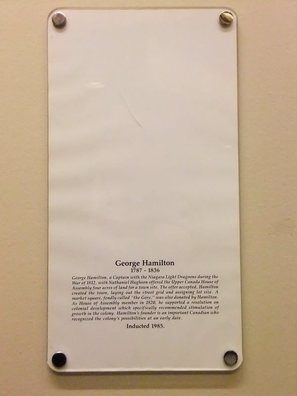 George hamilton's Gallery of Distinction plaque with no image. of the man