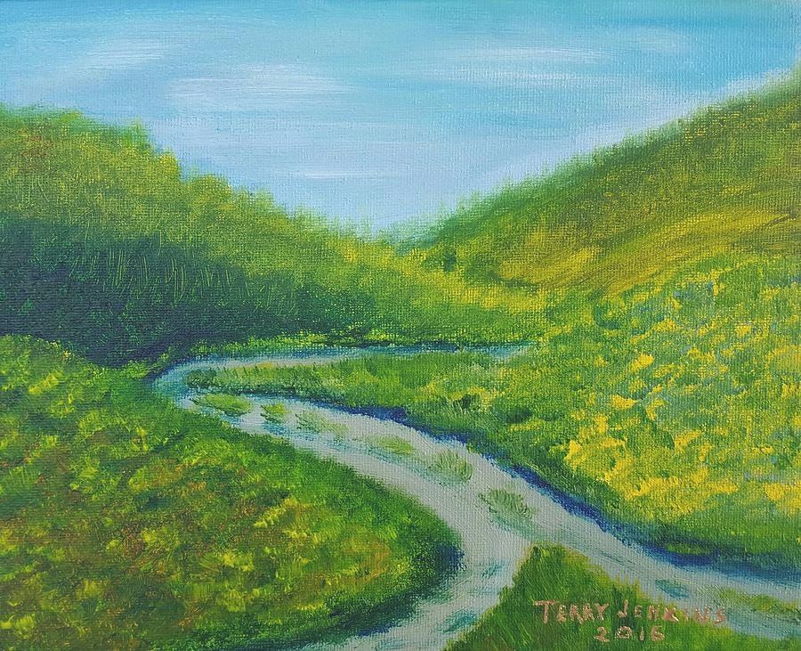Two Paths into One Painting by Terry Jenkins | Fine Art America