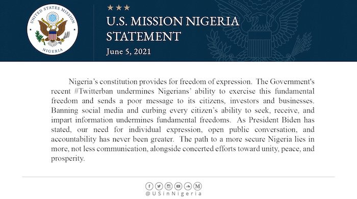 Twitter Ban Undermines Nigerians' Freedom of Expression, US Says – Arise  News