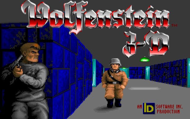 The title screen from Wolfenstein 3D