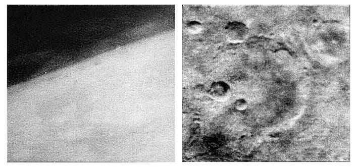 Mariner 4 images, (a) first ever image of Mars taken at the limb of the...  | Download Scientific Diagram