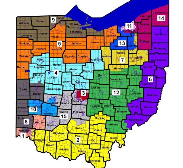 Ohio's Invalidated Congressional Districts