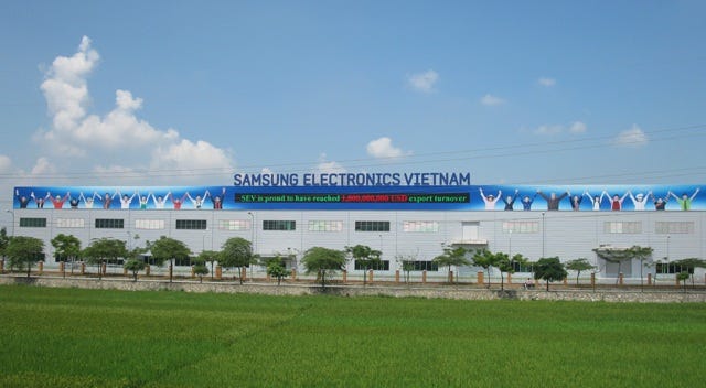 Samsung Electronics’ factory in Bac Ninh, Vietnam.