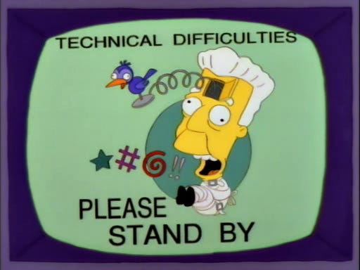 Image result for simpsons technical difficulties