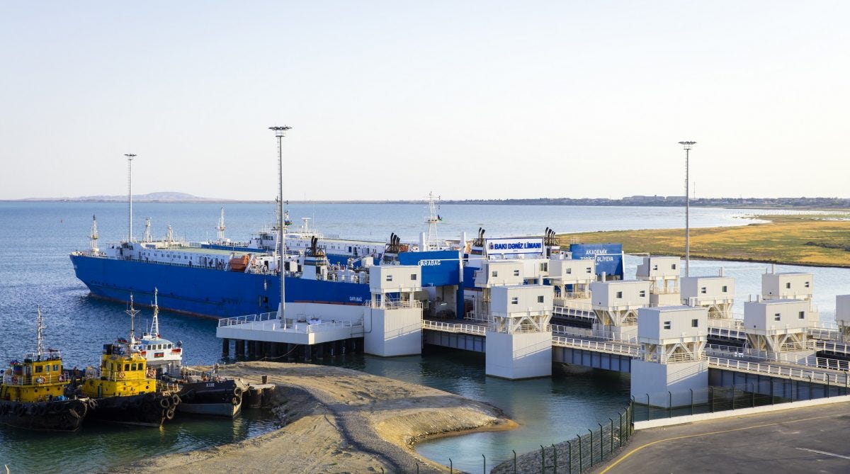 The ferry terminal at the New Port of Baku at Alyat. Image: New Port of Baku.