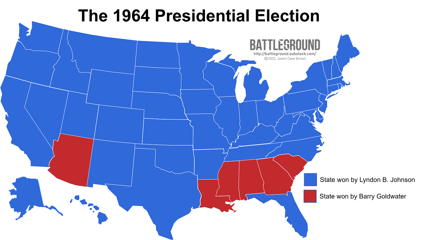 1964 presidential election map