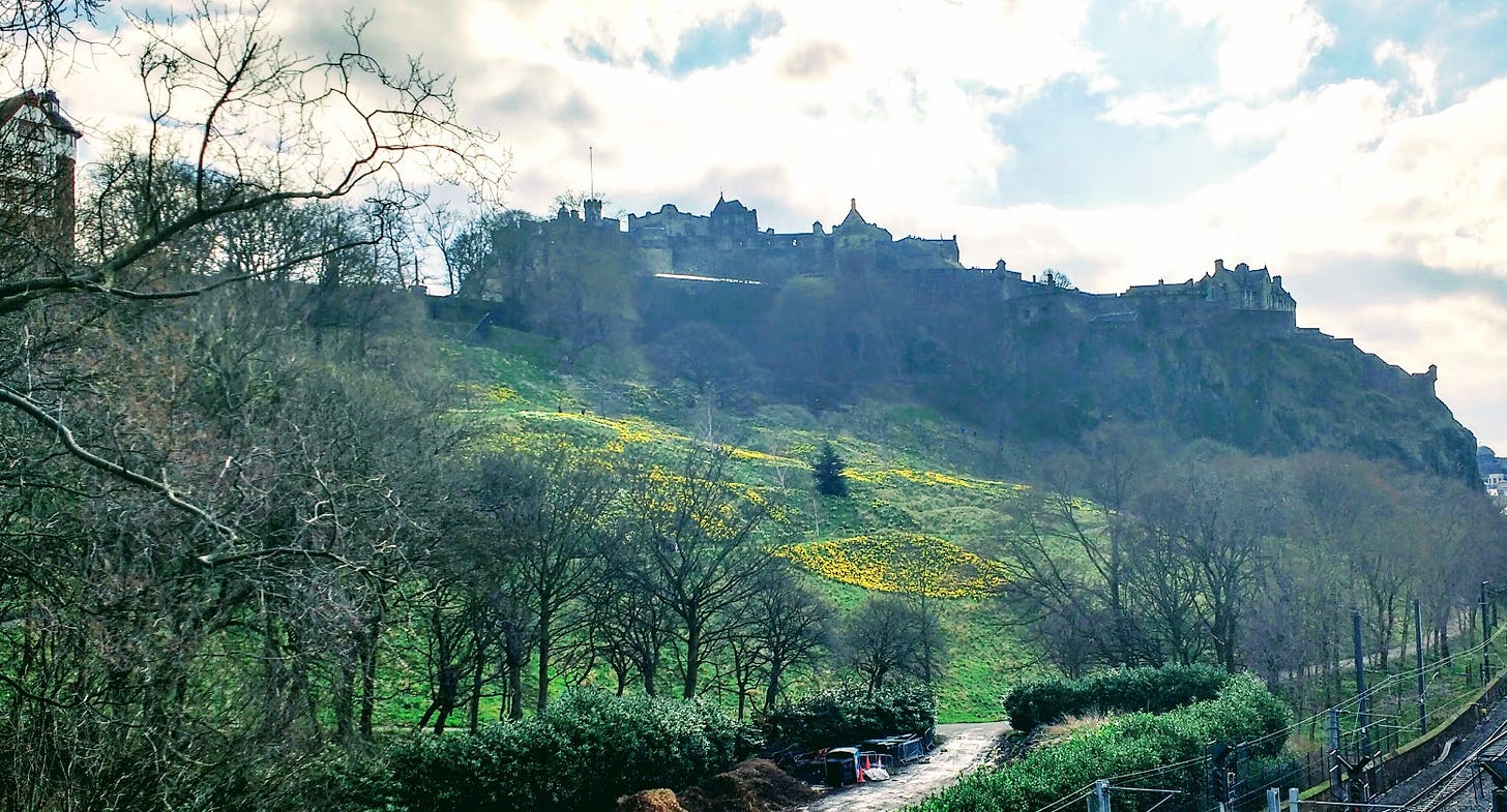 Edinburgh Castle in the spring