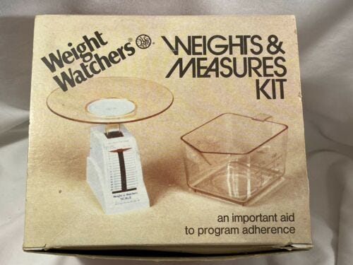 Vintage 1980 Weight Watchers Weights & Measures Kit 42 Years Old Works  Great | eBay