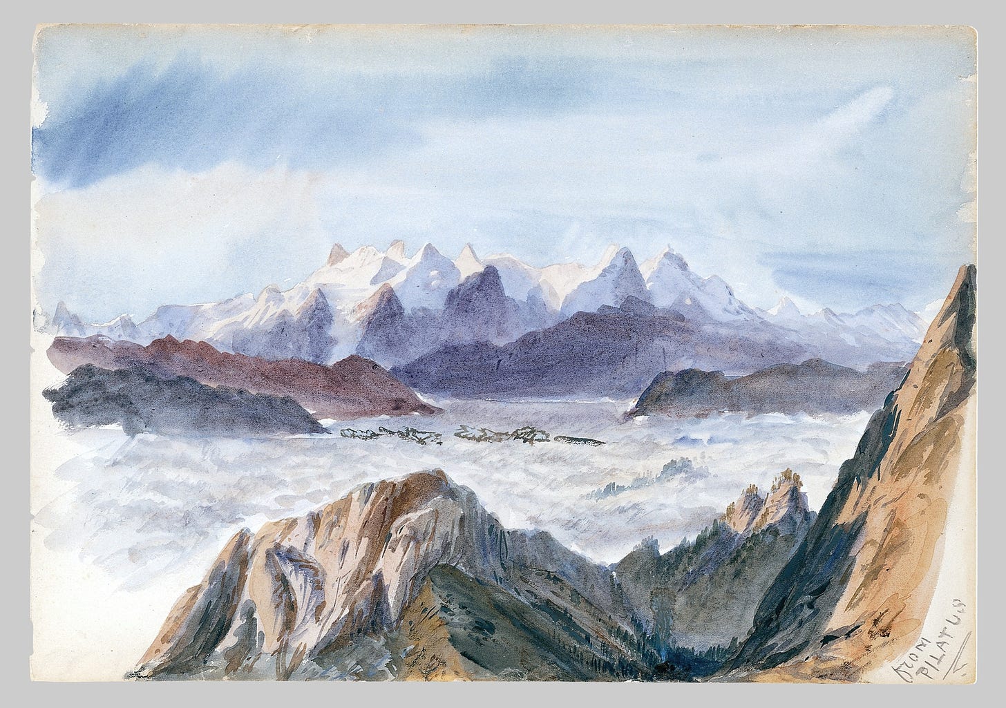 Iselle from Mount Pilatus (1870)