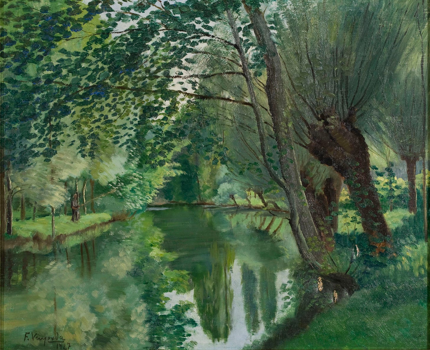Francesc Vayreda - Vora riu - 1927