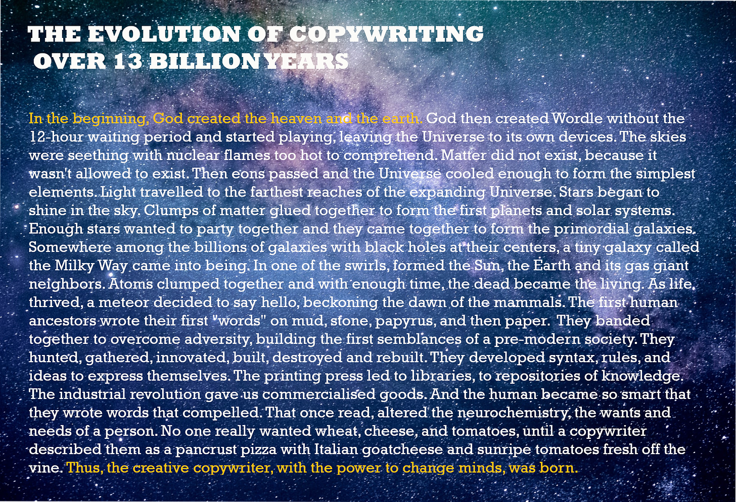 The Evolution of copywriting