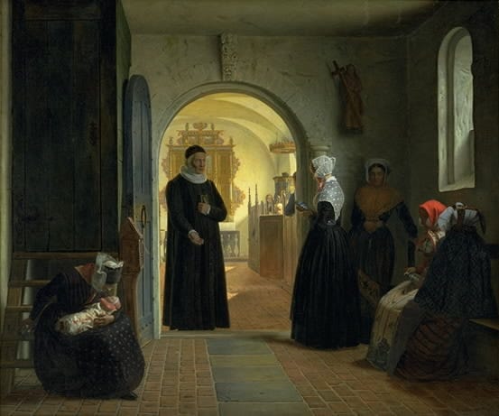 File:Christen Dalsgaard - A Woman's Solemn Churching after Childbirth - KMS820 - Statens Museum for Kunst.jpg