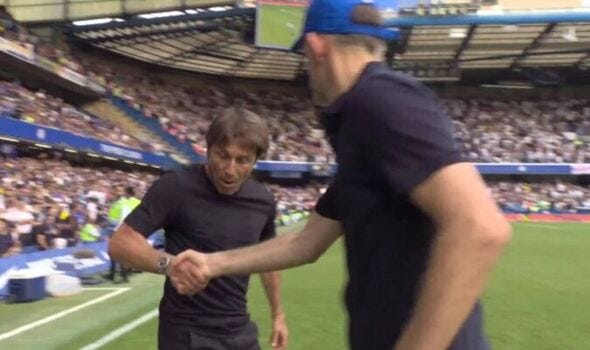 Antonio Conte's fiery four-word question to Thomas Tuchel as handshake  erupts into brawl | Football | Sport | Express.co.uk