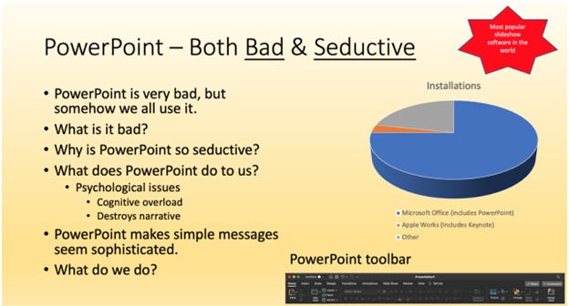 A very bad looking powerpoint slide