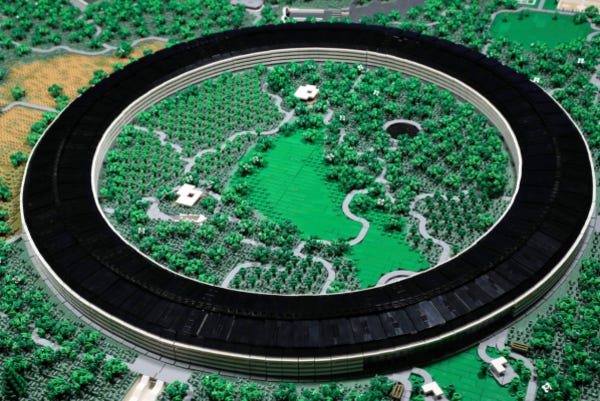 Someone recreated Apple’s new campus with 85,000 LEGO bricks and it’s excellent